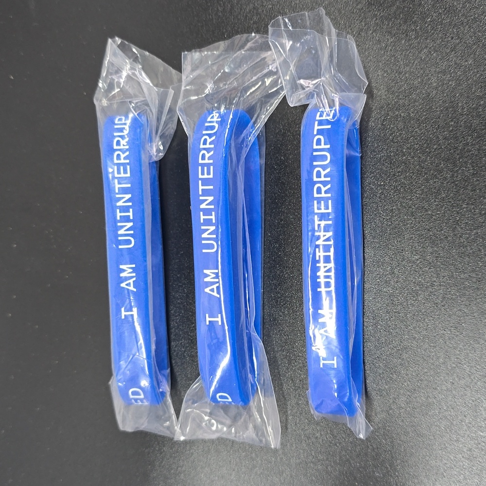 (3) I AM UNINTERRUPTED baller band bracelet blue NEW sealed lebron sue bird